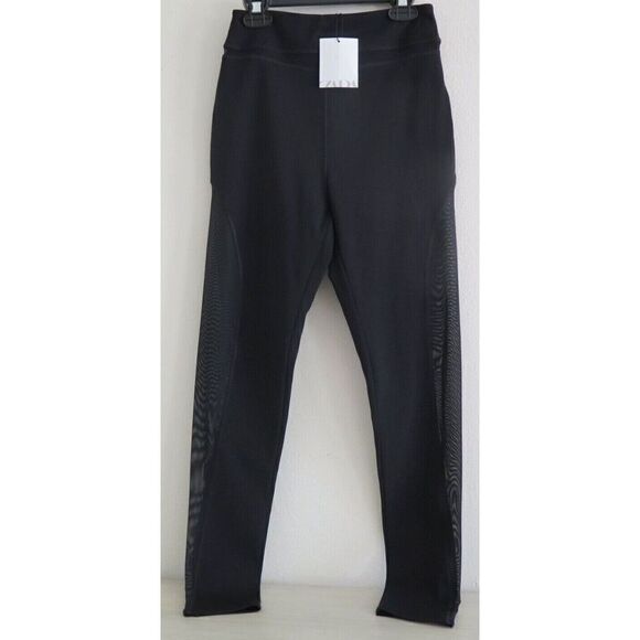 Zara Women's Size Medium Black Combination Leggings - Picture 1 of 12